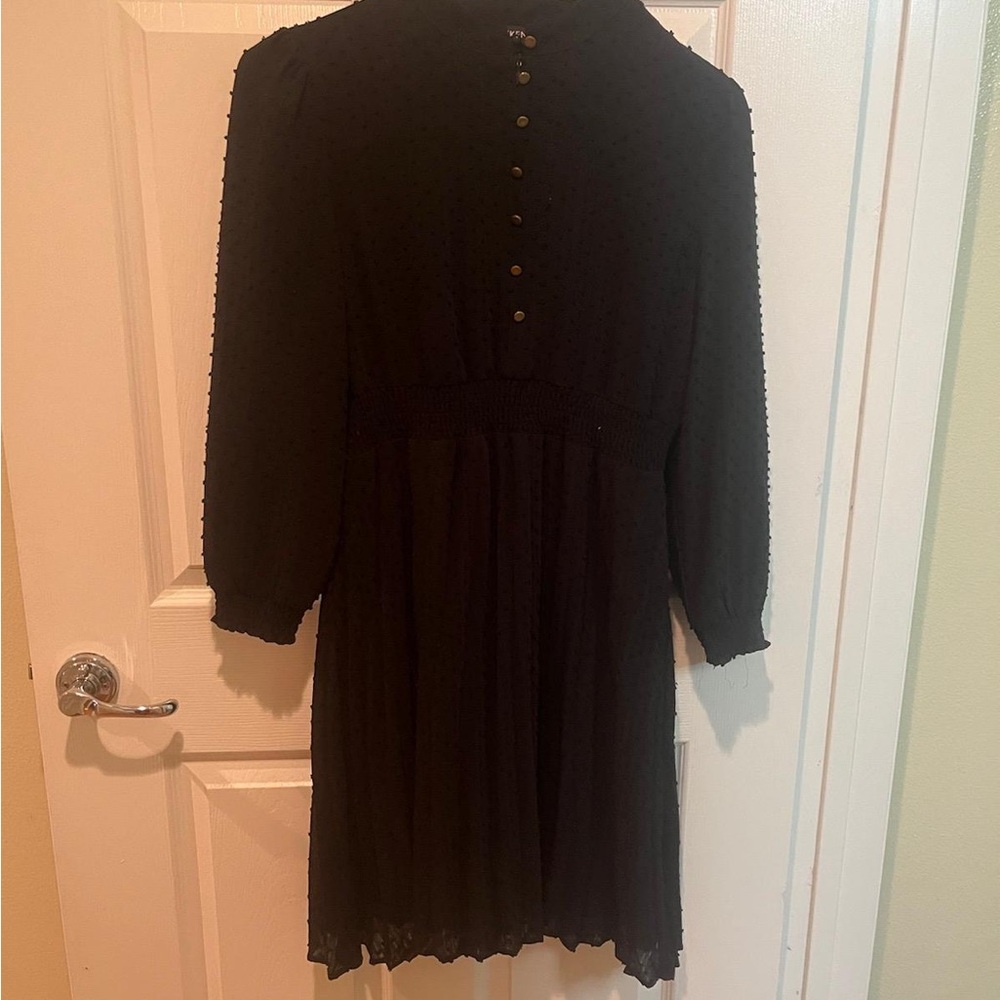 Elegant Black Button-Up Dress